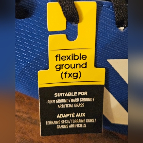 Adidas Big Kid Size 5.5  X 19.4 FXG Soccer Cleats Blue/White EF1615 NWB - Picture 5 of 11